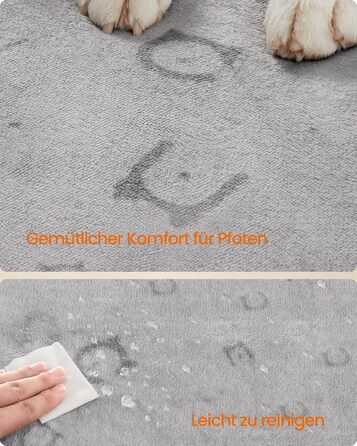 Водонепроникний килимок для собак Feandrea, 2 шт., 122 x 91 см, XL, з антиковзаючим покриттям, для собак, котів, кроликів, сірий