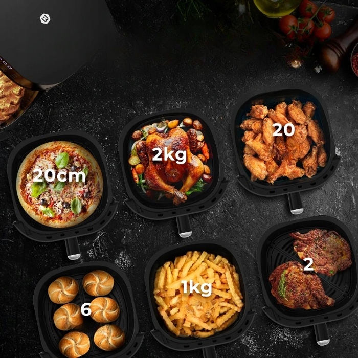Сімейна аерофритюрниця Balter Air Fryer XXL 1500W, 5.5 л, LED-дисплей, на 4 особи