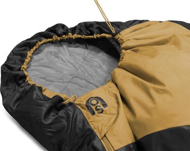 normani Ultralight Sleeping Bag Runty COMPACT SIZE! 3D Microfiber Microtech Filling, Waterproof Summer Sleeping Bag Yellow 210 cm x 75 cm x 60 cm (Right)
