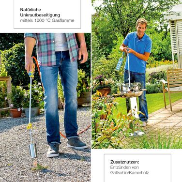 GLORIA Thermoflamm BIO Professional PLUS - Gas Flame Remover | Powerful & Durable | for Large Areas | Propane/Butane Cylinder Connection | Weed Burner for an Weed-Free Garden and Path