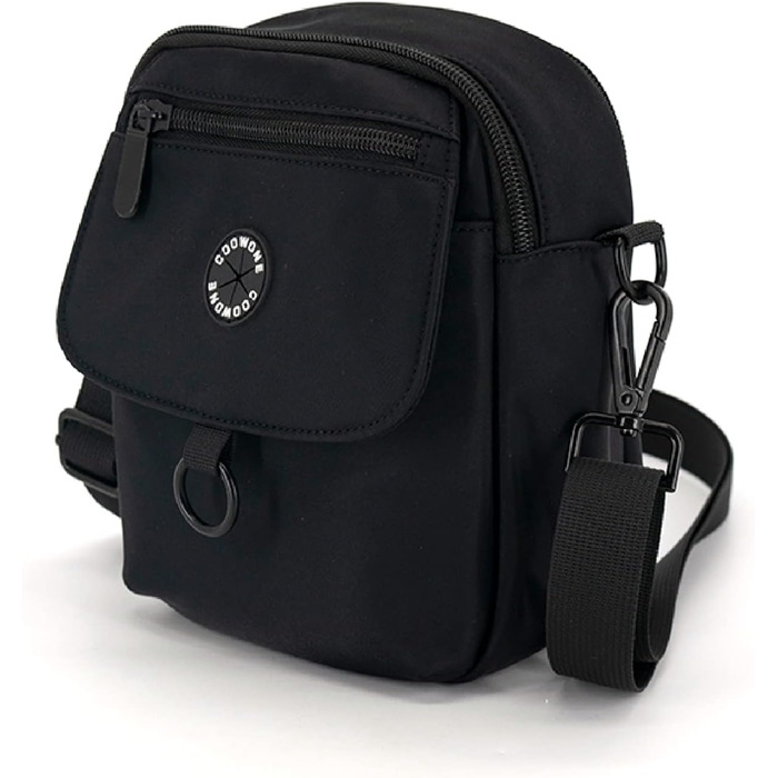 Водонепроникна сумка для ласощів для собак COOWONE, велика місткість, для прогулянок, компактна та легка, з дозатором пакетів для екскрементів, сумка через плече для дресирування собак, чорна