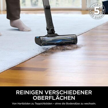 Пилгопоглинач Shark PowerPro бездротовий, акумуляторний, для тварин, алергіків, килимів та твердих поверхонь, з LED-підсвічуванням та гнучким гофрованим всмоктувальним шлангом, Navy Blue, IZ380EU (Срібло та Mauve)