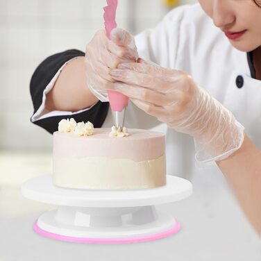 Набір для тортів: обертова платформа, насадки для крему, скребок для вирівнювання | Все для випічки