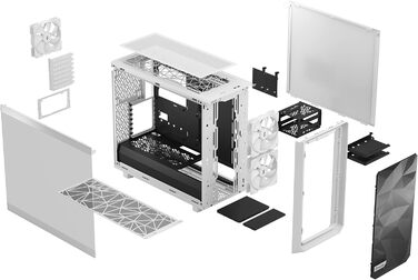 Корпус ПК Fractal Design Meshify 2 Lite White з прозорим склом, ATX Mid Tower