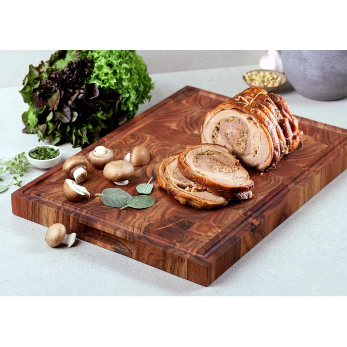 Дошка для нарізання та шинкування KESPER з дерева акації, 50 x 35 x 3,5 см, коричневий