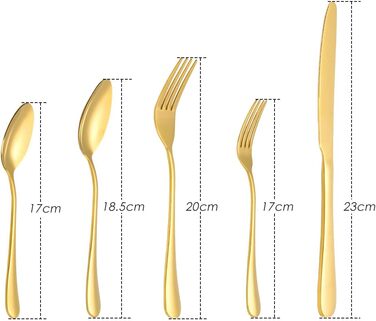 Набір столових приборів OGORI для 6 осіб, 30 предметів, з дзеркально відполірованим золотим покриттям, 18/10 нержавіюча сталь, набір столових приборів для дому/вечірки/ресторану (у подарунковій коробці). Набір столових приборів для 6 осіб (набір столових 