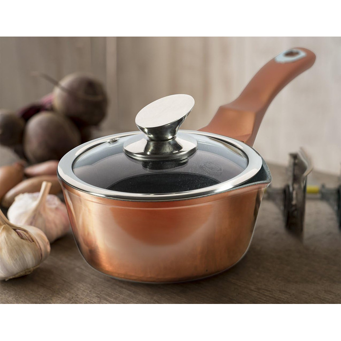 Набір кухонного посуду Berlinger Haus 15 предметів, металік, рожеве золото