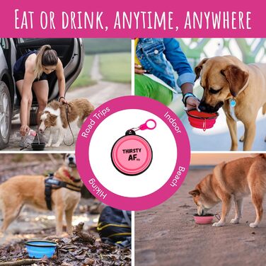 Складаний миска для собак TDL, 350 мл, рожевий: вода та корм для собак та котів