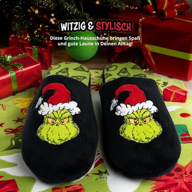 Тапочки додому United Labels Grinch, унісекс, зимові, чорні (46/47 EU)