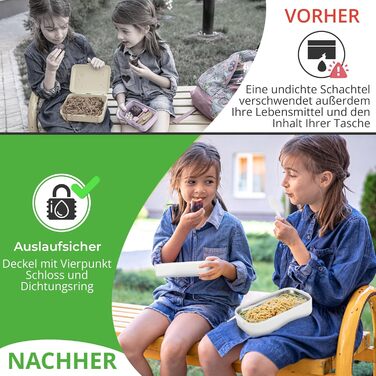 Преміум ланчбокс: сталевий контейнер для їжі дорослим та дітям з відділеннями. Ідеальний для школи, університету, офісу та подорожей.