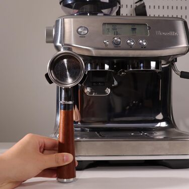 Портфільтр без дна 54мм для кавомашин Sage/Breville Barista Express, Pro, Touch, Impress з дерев'яною ручкою