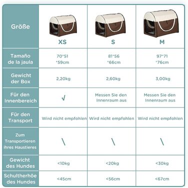 PawHut Транспортна переноска для собак та котів, рюкзак для тварин, водонепроникна сумка-переноска з подушкою, 70 x 51 x 59 см, Колір: Кофе