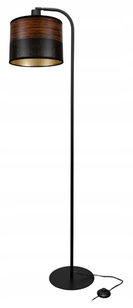 Торшер Glimex чорний, цоколь E27, 60 Вт, висота 145 см, діаметр 20 см