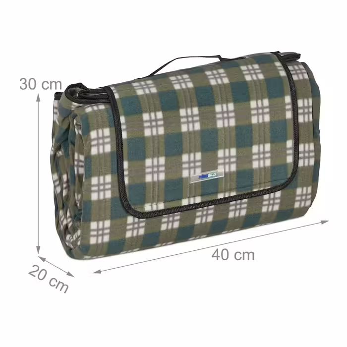 Ковдра для пікніка Relaxdays XXL 200x300 см в клітинку