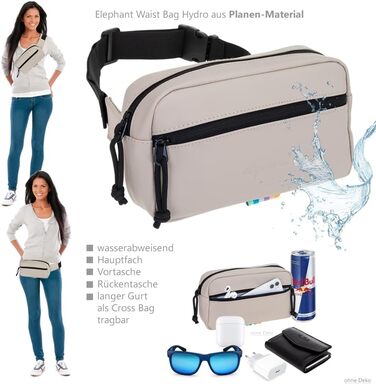 Сумка на пояс Wimmerl Elephant: водонепроникна, унісекс, для міста та відпочинку (пісочно-бежевий)