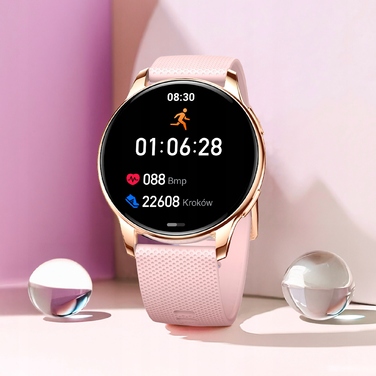 Смарт-годинник Emavo для жінок, золотий, у комплекті з 5 ремінцями