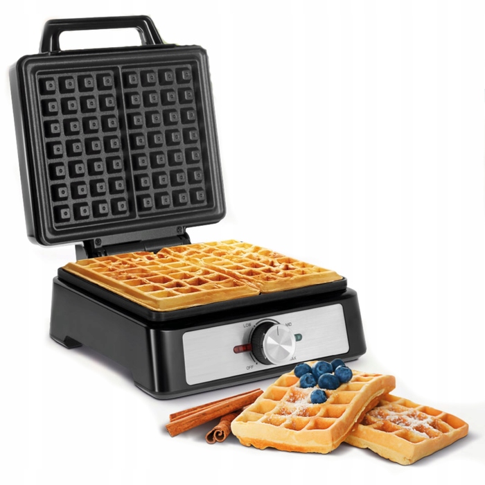 Вафельниця Teesa TSA3237 на 2 вафлі, 1600 Вт, корпус із нержавіючої сталі, регулювання потужності