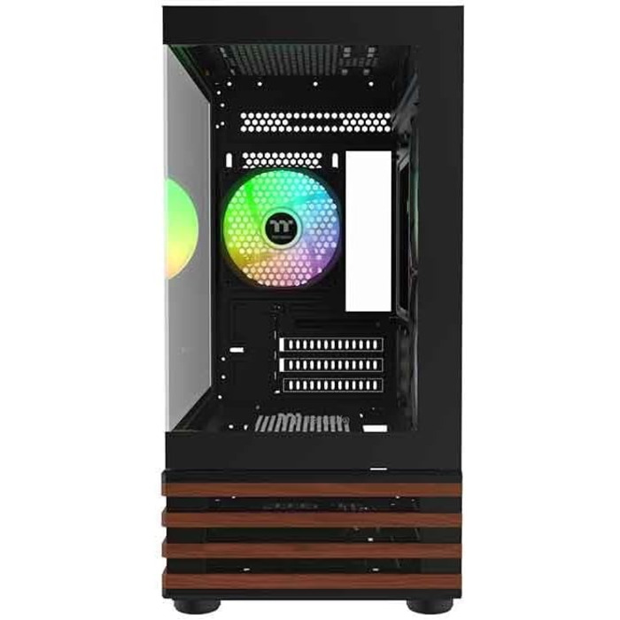 Корпус ПК Thermaltake TG ARGB View 170 Wood Black – Micro-Tower, Tempered Glass, 3x120mm ARGB, Підтримка 240/280mm радіатора