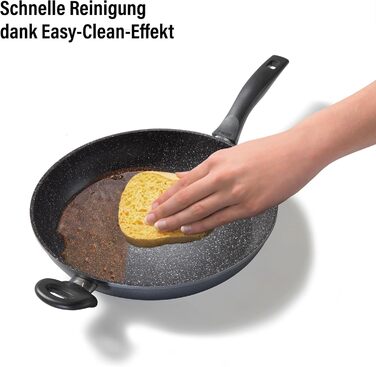 Сковорода STONELINE 16 см з антипригарним покриттям (камінь), для індукційних плит, алюмінієва, чорна