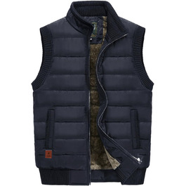 Чоловіча флісова жилетка з багатьма кишенями для риболовлі та активного відпочинку, тепла та зручна (3XL, темно-синій)