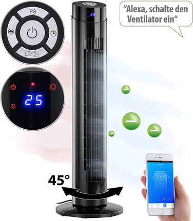 Вентилятор Sichler: Турбо-вентилятор з іонізатором, Wi-Fi, керуванням через додаток та голосовими помічниками (Siri, Alexa, Google Assistant)