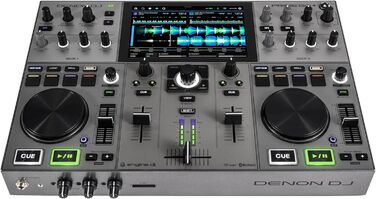 Denon DJ PRIME GO+ - Портативний DJ контролер та мікшер з розділенням STEM, 2 деки, Wi-Fi, Bluetooth, керування світлом, 7