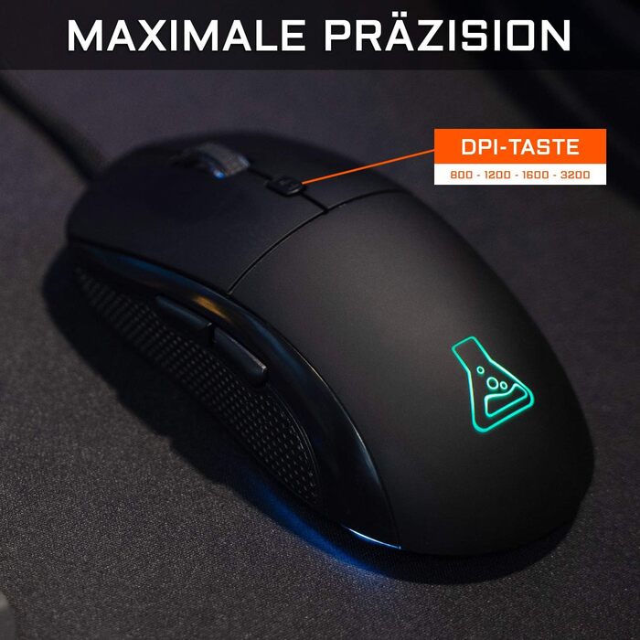 G-LAB Combo Iridium: Ігрова клавіатура та миша з підсвічуванням LED - QWERTZ, Anti-Ghosting, 3200 DPI, USB, сумісна з PC, PS4, PS5, Xbox (2023)