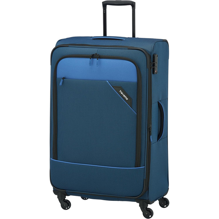 Paklite Валіза ручної поклажі на 4 колесах, 55 см, 41 л, з TSA замком та функцією накладки, блакитна