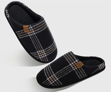 Чоловічі халапи COFACE з фетру, теплі та зручні, з антиковзкою гумовою підошвою, для дому та вулиці, розмір 40-49, Lässig, чорний, 44 EU