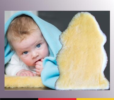 Дитяча овчина LANABEST з мериноса, преміум-якість, супер м'яка, екологічна, прана, для коляски або візка, довжина 70 см