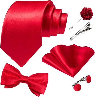 Костюм-жилет та краватка DiBanGu для чоловіків, 8 предметів, однотонний, для вечірнього вбрання, весілля, офіційних заходів (S, Червоний/Відпустка)