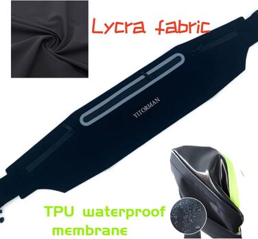 Пояс для бігу з водонепроникним, регульованим, еластичним ремінцем, кишеня, стійка до поту, для телефонів та різних розмірів талії, велика місткість, біг, тренування, на відкритому повітрі (Рожевий)