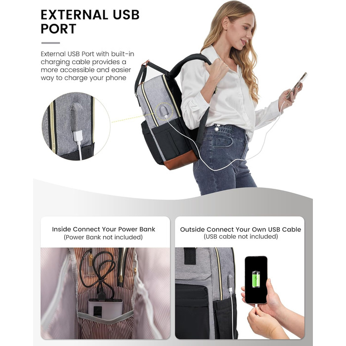 LOVEVOOK Рюкзак для жінок, 15.6