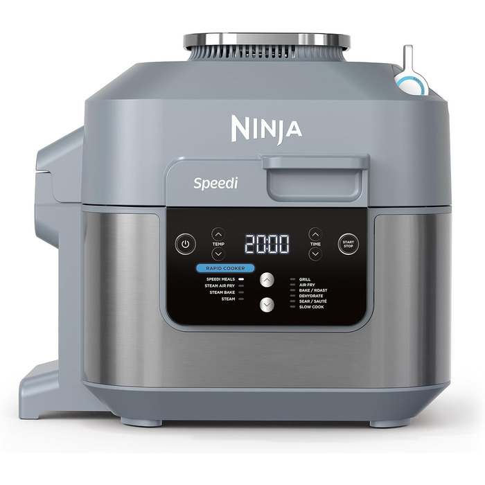 Ninja Speedi Multi-Cooker, 5.7L, 10-in-1 MultiCooker, Air Fryer Hot Air Fryer, Slow Cooker Slow Cooking, Gift for Men/Women, Sea Salt Grey ON400EU 10-in-1 Sea Salt Grey