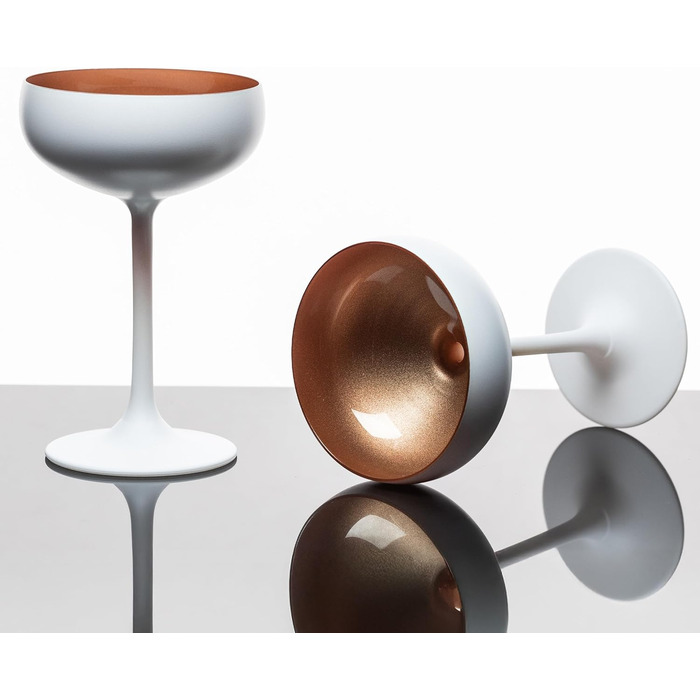 Набір келихів для шампанського Stölzle Lausitz Elements 6 шт. (230 мл) – Чорний/Бронзовий