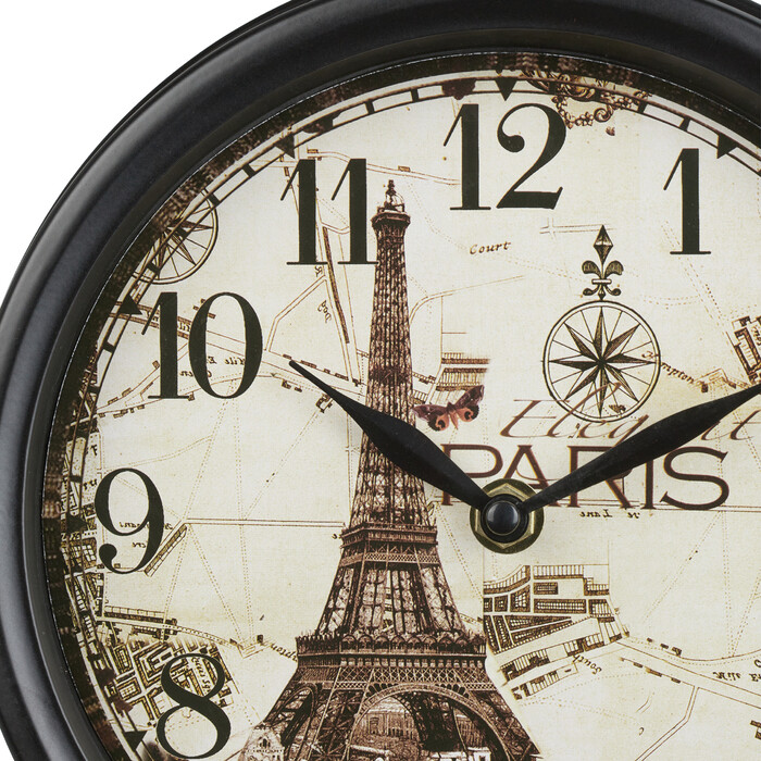 Relaxdays Double-Sided Train Station Clock in Black