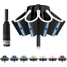 Міцний парасолька-вертушка з 40 спиц, автоматичний парасолька Knirps, діаметр 105 см - для жінок та чоловіків (Чорний)