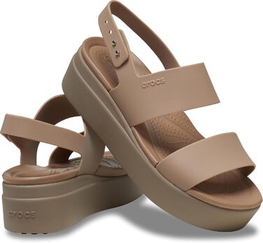 Crocs Brooklyn Wedge Sandal Latte Mushroom 38/39 EU - Стильні босоніжки на танкетці