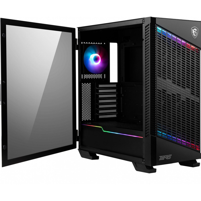 Корпус для комп'ютера MSI MPG Velox 100P Airflow ARGB Midi Tower ATX з вікном