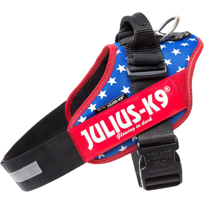 Шлейка Julius-K9 IDC Powergeschirr для собак, антрацит, розмір M (обхват грудей 58-76 см), з двома безкоштовними нашивками