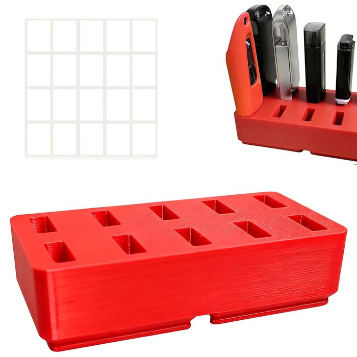 Органайзер для USB-накопичувачів TATMOHIK: сумка-чохол для 10 USB-флешок, аксесуари для зберігання, червоний