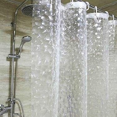 New Shower Curtain, Eva, thick, transparent, waterproof, mildew-resistant, bathroom curtain – 180 x 200 cm