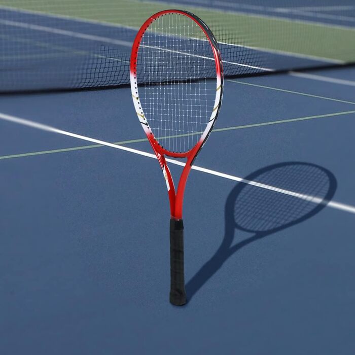 Beginner Tennis Racquet Set for 2 Players - Pre-Strung 27 Inch Adult Racquets with Balls, Overgrips & Carry Bag