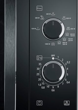 Мікрохвильова піч Severin 2-в-1 з грилем, 20 л, чорна, MW 7762. Плоский скляний стіл, 2 рівні, велика площа, для прямокутного посуду, легке очищення