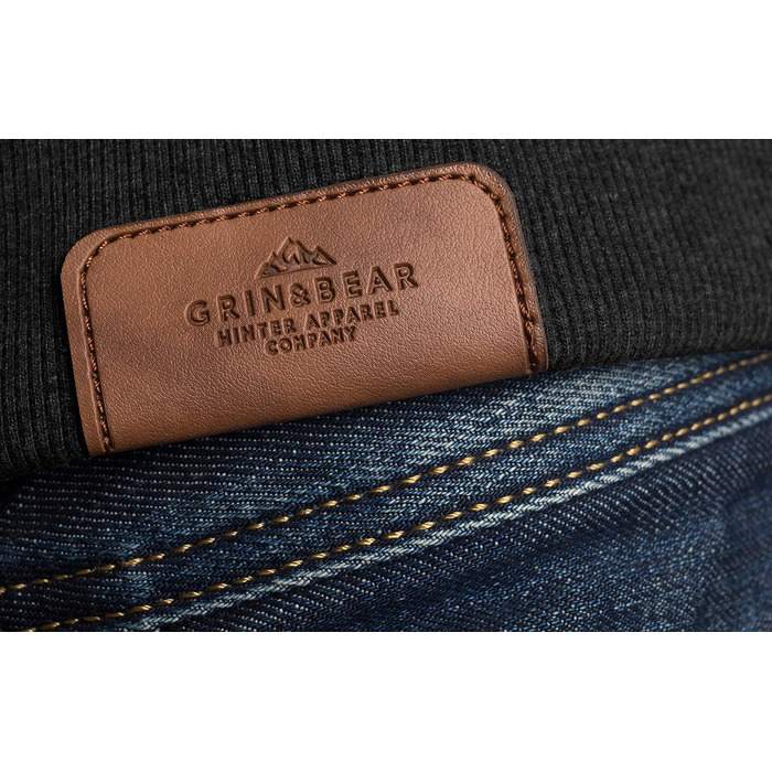 Чоловіча толстовка з капюшоном Grin&Bear | З флісовою підкладкою, GEC490 (L, Чорний)