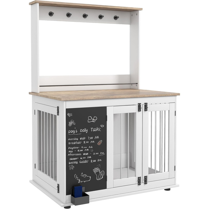 Клітка для собак PawHut - переносна будка з 3 дверцятами, полиця для іграшок, для великих собак, біла