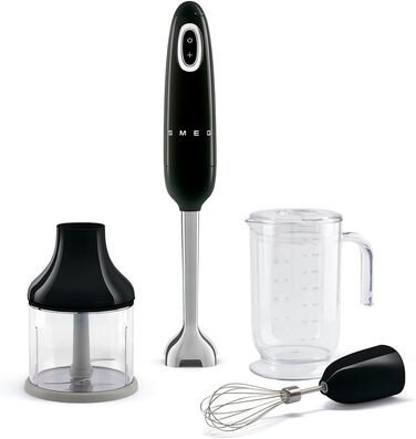 Блендер Smeg HBF03PBEU Stabmixer, пастельний чорний колір