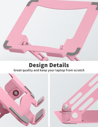 Soundance Adjustable Laptop Stand - Ergonomic Metal Riser for 10.6
