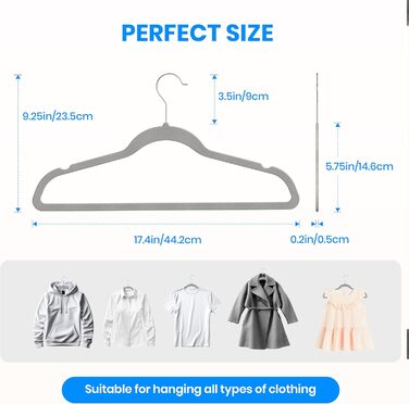 Плечики для одягу YSSOA, 50 шт., з антиковзаючою поверхнею, обертовий гачок 360°, стандартні, білі