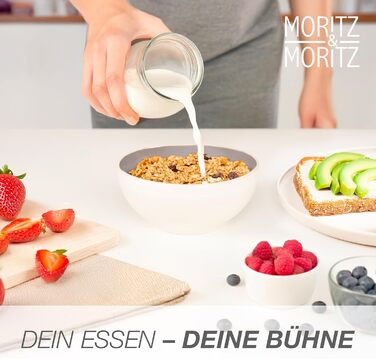 Набір керамiчних мисок Moritz & Moritz CAVO (6 шт.) для мюслю, супів та салатів. Кераміка, стійкі до миття в посудомийній машині та використання в мікрохвильовці. Ідеально для щоденного використання.